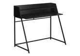 Computer Desk, Home Office, Laptop, Storage Shelves, 48"l, Work, Black Laminate, Black Metal, Contemporary, Modern