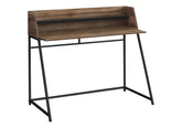 Computer Desk, Home Office, Laptop, Storage Shelves, 48"l, Work, Brown Laminate, Black Metal, Contemporary, Modern