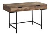 Computer Desk, Home Office, Laptop, Storage Drawers, 48"l, Work, Brown Laminate, Black Metal, Contemporary, Modern