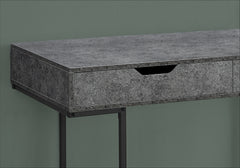 Computer Desk, Home Office, Laptop, Storage Drawers, 48"l, Work, Grey Laminate, Black Metal, Contemporary, Modern