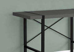 Computer Desk, Home Office, Laptop, 48"l, Work, Grey Laminate, Black Metal, Contemporary, Modern