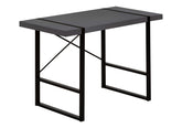 Computer Desk, Home Office, Laptop, 48"l, Work, Grey Laminate, Black Metal, Contemporary, Modern
