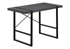 Computer Desk, Home Office, Laptop, 48"l, Work, Grey Laminate, Black Metal, Contemporary, Modern