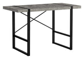 Computer Desk, Home Office, Laptop, 48"l, Work, Grey Laminate, Black Metal, Contemporary, Modern
