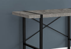 Computer Desk, Home Office, Laptop, 48"l, Work, Grey Laminate, Black Metal, Contemporary, Modern