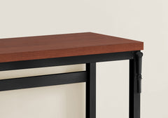 Computer Desk, Home Office, Standing, Adjustable, 48"l, Work, Laptop, Brown Laminate, Black Metal, Contemporary, Modern