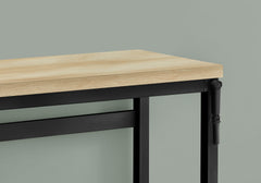 Computer Desk, Home Office, Standing, Adjustable, 48"l, Work, Laptop, Natural Laminate, Black Metal, Contemporary, Modern
