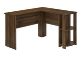 Computer Desk, Home Office, Corner, Storage Shelves, 48"l, L Shape, Work, Laptop, Brown Laminate, Contemporary, Modern