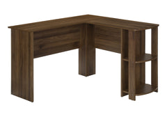 Computer Desk, Home Office, Corner, Storage Shelves, 48"l, L Shape, Work, Laptop, Brown Laminate, Contemporary, Modern