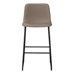 Office Chair, Bar Height, Standing, Computer Desk, Work, Brown Leather Look, Black Metal, Contemporary, Modern