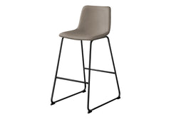 Office Chair, Bar Height, Standing, Computer Desk, Work, Brown Leather Look, Black Metal, Contemporary, Modern