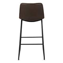 Office Chair, Bar Height, Standing, Computer Desk, Work, Brown Leather Look, Black Metal, Contemporary, Modern