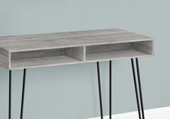 Computer Desk, Home Office, Laptop, Left, Right Set-up, Storage Drawers, 40"l, Work, Grey Laminate, Black Metal, Contemporary, Modern
