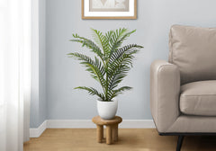 Artificial Plant, 28" Tall, Palm Tree, Indoor, Faux, Fake, Floor, Greenery, Potted, Real Touch, Decorative, Green Leaves, White Pot