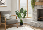 Artificial Plant, 37" Tall, Aureum Tree, Indoor, Faux, Fake, Floor, Greenery, Potted, Real Touch, Decorative, Green Leaves, Black Pot