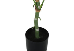 Artificial Plant, 54" Tall, Dieffenbachia Tree, Indoor, Faux, Fake, Floor, Greenery, Potted, Real Touch, Decorative, Green Leaves, Black Pot