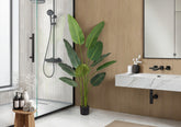 Artificial Plant, 60" Tall, Bird Of Paradise Tree, Indoor, Faux, Fake, Floor, Greenery, Potted, Decorative, Green Leaves, Black Pot