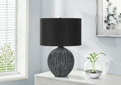 Lighting, 23"h, Table Lamp, Black Ceramic, Black Shade, Contemporary