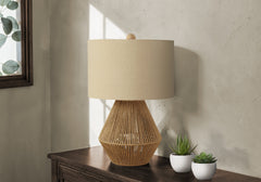 Lighting, 22"h, Table Lamp, Brown Rope, Beige Shade, Transitional
