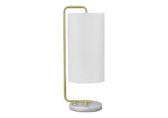 Lighting, 20"h, Table Lamp, White Marble, Ivory / Cream Shade, Contemporary