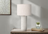 Lighting, 28"h, Table Lamp, Cream Resin, Ivory / Cream Shade, Transitional