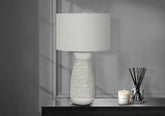 Lighting, 27"h, Table Lamp, Grey Ceramic, Grey Shade, Contemporary