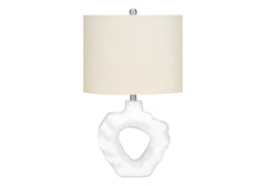 Lighting, 25"h, Table Lamp, Cream Resin, Ivory / Cream Shade, Modern