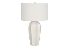 Lighting, 27"h, Table Lamp, Cream Ceramic, Ivory / Cream Shade, Modern