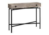 Accent Table, Console, Entryway, Narrow, Sofa, Storage Drawer, Living Room, Bedroom, Beige Laminate, Black Metal, Contemporary, Modern