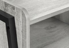 Accent Table, Side, End, Nightstand, Lamp, Living Room, Bedroom, Grey Laminate, Black Metal, Contemporary, Modern