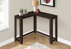 Accent Table, Console, Entryway, Narrow, Corner, Living Room, Bedroom, Brown Laminate, Contemporary, Modern