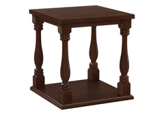 Accent Table, 2 Tier, End, Side Table, Square, Nightstand, Bedroom, Lamp, Brown Veneer, Traditional