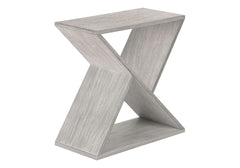 Accent Table, Side, End, Nightstand, Narrow, Small, Bedroom, Living Room, Lamp, Grey Veneer, Contemporary