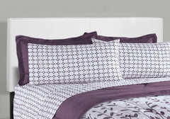 Bed, Queen Size, Bedroom, Upholstered, White Leather Look, Transitional