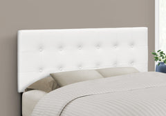 Bed, Headboard Only, Full Size, Bedroom, Upholstered, White Leather Look, Transitional