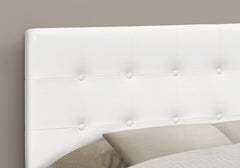 Bed, Headboard Only, Full Size, Bedroom, Upholstered, White Leather Look, Transitional