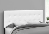 Bed, Headboard Only, Queen Size, Bedroom, Upholstered, White Leather Look, Transitional