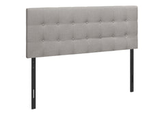 Bed, Headboard Only, Queen Size, Bedroom, Upholstered, Grey Linen Look, Transitional