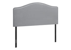 Bed, Headboard Only, Full Size, Bedroom, Upholstered, Grey Leather Look, Transitional