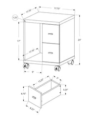 Office, File Cabinet, Printer Cart, Rolling File Cabinet, Mobile, Storage, Work, Brown Laminate, Contemporary, Modern