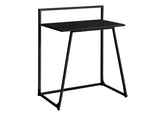 Computer Desk, Home Office, Laptop, 30"l, Work, Black Laminate, Black Metal, Contemporary, Modern