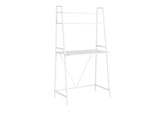 Computer Desk, Home Office, Laptop, Leaning, Storage Shelves, Work, White Laminate, White Laminate, Contemporary, Modern