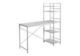 Computer Desk, Home Office, Laptop, Storage Shelves, 48"l, Work, White Laminate, White Laminate, Contemporary, Modern