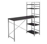 Computer Desk, Home Office, Laptop, Storage Shelves, 48"l, Work, Brown Laminate, Grey Metal, Contemporary, Modern