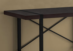 Computer Desk, Home Office, Laptop, 48"l, Work, Brown Laminate, Black Metal, Contemporary, Modern