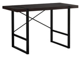 Computer Desk, Home Office, Laptop, 48"l, Work, Brown Laminate, Black Metal, Contemporary, Modern