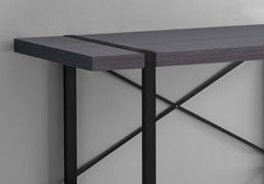 Computer Desk, Home Office, Laptop, 48"l, Work, Grey Laminate, Black Metal, Contemporary, Modern