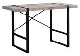 Computer Desk, Home Office, Laptop, 48"l, Work, Beige Laminate, Black Metal, Contemporary, Modern