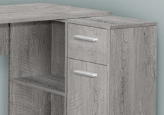 Computer Desk, Home Office, Corner, Storage Drawers, 46"l, L Shape, Work, Laptop, Grey Laminate, Contemporary, Modern