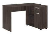 Computer Desk, Home Office, Corner, Storage Drawers, 46"l, L Shape, Work, Laptop, Brown Laminate, Contemporary, Modern